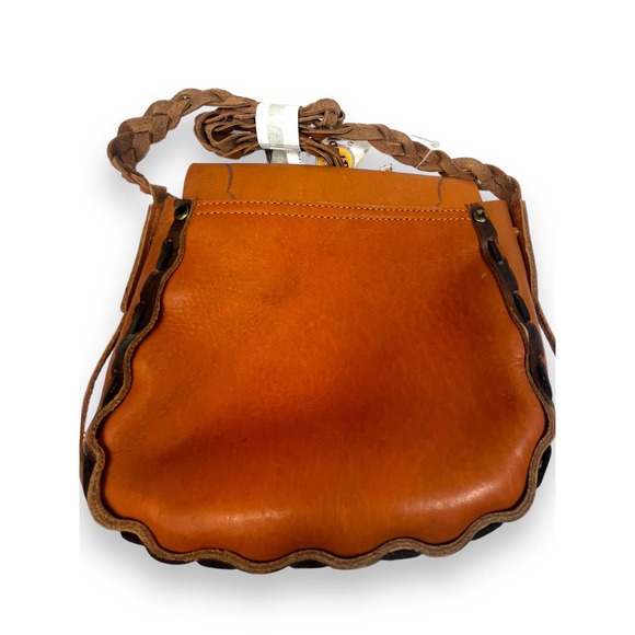 Vtg Hard Rock Cafe Tooled Leather Crossbody Bag Purse | NEW Vintage! - Picture 5 of 12